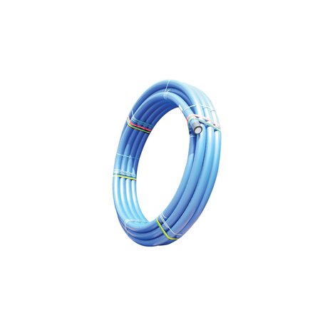 GPS Blue 180mm PE100 SDR17 100 Metre Coil With Towing Head