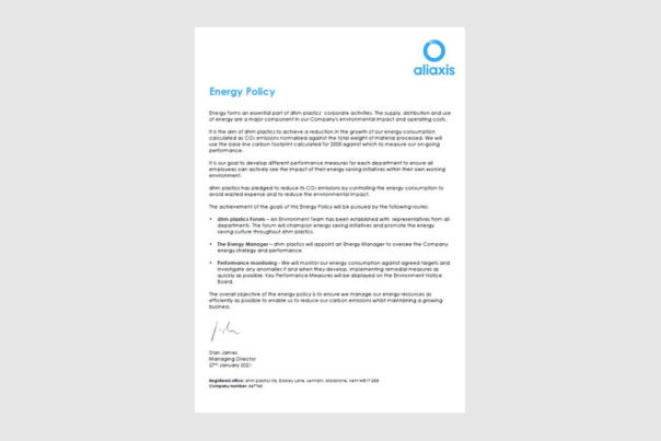 Aliaxis UK Energy Policy 2024